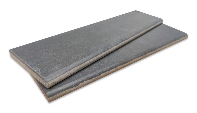 Grey Dark Matte Bullnose 3 x 12